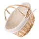 thumbnail image 4 of Cesta de almacenamiento tejida de mimbre Cesta para niñas de las flores Cesta de boda de mano, 4 of 5
