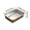 height：15cm, variant on Stainless Steel Cat Litter Box Extra Large Rustproof Non-Stick Odor Resistant for Cats Rabbits Small Pets