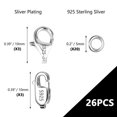 thumbnail image 5 of Alexcraft 925 Silver Plated Lobster Claw Clasp with Closed Jump Rings, 26Pcs Necklace Clasps and Closures Suitable for Jewelry Making Necklaces Bracelet, 5 of 7