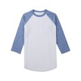 thumbnail image 2 of Ma Croix Tri Blend Raglan 3/4 Sleeve Baseball Jersey T-Shirt S-2XL, 2 of 6