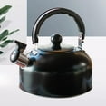 thumbnail image 3 of Teteras de té silbantes con mango escaldado de alta capacidad, rápido para hervir, oxidante, olla de agua para cocina de inducción, cocina, Negro Soledad Hervidor de agua con silbato, 3 of 7