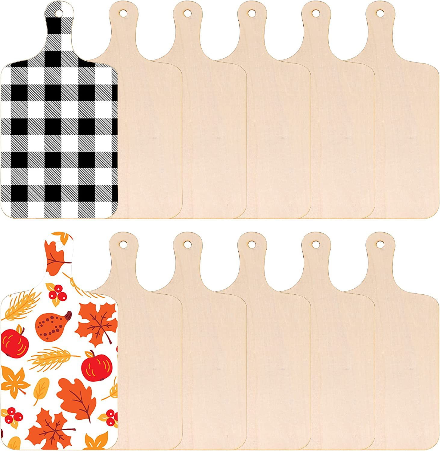 10Pcs Craft Cutting Board Wood Craft Supplies Wooden Boards for Crafts Wood Crafts Small Cutting