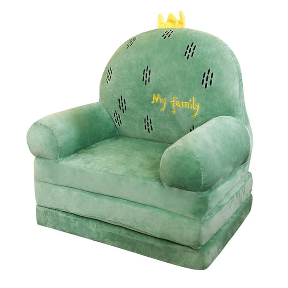 Big Sale ! Huayishang Cushion,Plush Foldable Kids Sofa Backrest Armchair 2 In 1 Foldable Children Sofa Cute Cartoon Lazy Sofa Children Flip Open Sofa Bed for Living Room Bedroom without Liner Filler