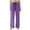 13# Purple, variant on Women's Straight Wide Leg Pants Drawstring High Waisted Casual Long Trousers Vermilion S