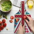 thumbnail image 3 of Shabby Flora Cutting Board, British Flag in Floral Style Retro Polka Dots Country Culture Inspired, Decorative Tempered Glass Cutting and Serving Board, Wine Bottle Shape, Multicolor, by Ambesonne, 3 of 5