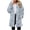 Red, variant on Womens Plush Fleece Jackets Hooded Full Zip Stripes Coat Thermal Casual Loose Winter Long Outwear With Pockets (L, Black)