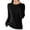 Black, variant on AherBiu Sweater Tops for Women Crewneck Long Sleeve Ribble Knitted Fall Winter Pullover Tops Warm Basic Layer Shirt