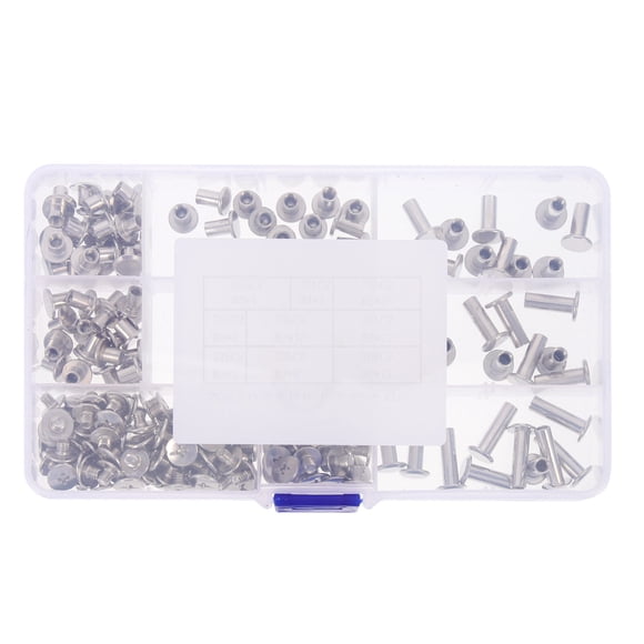 220 Pcs Binding Screw Posts DIY Scrapbook Nuts and Bolts for Photo Albums