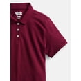 thumbnail image 3 of Wonder Nation Girls School Uniform Pique Polo Shirt with Short Sleeves, Size 4-18, 3 of 3