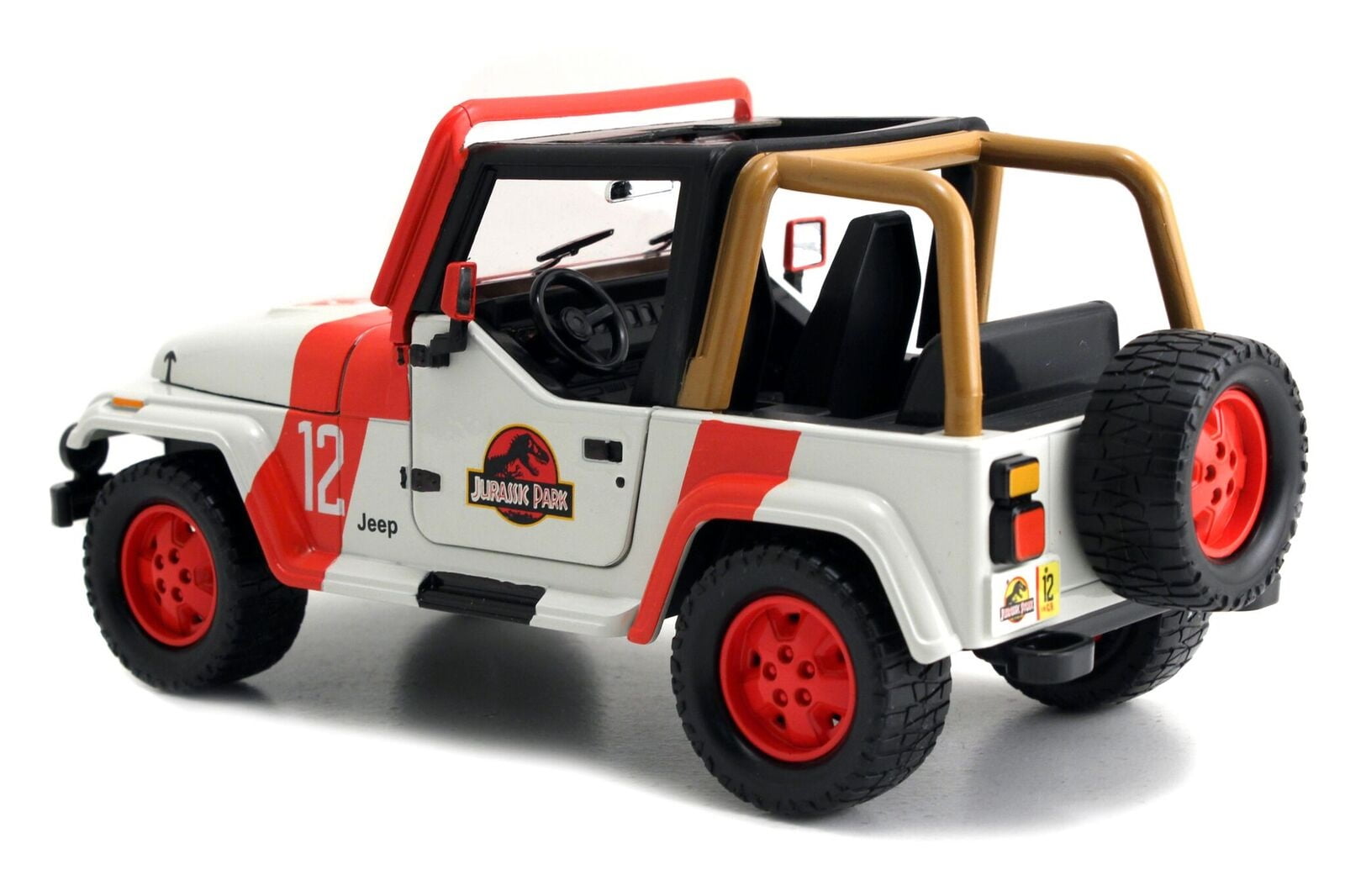 1992 Jeep Wrangler Jurassic World Movie 1/24 Diecast Model Car by Jada