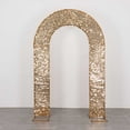 thumbnail image 2 of BalsaCircle 8 feet Gold Big Payette Sequin Double Sided Open Arch Fitted Backdrop Stand Cover Party Events Decorations, 2 of 8