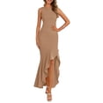 thumbnail image 1 of Vestido largo PRETTYGARDEN 2025 sin mangas con volantes en forma de sirena, 1 of 8