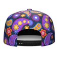 thumbnail image 4 of Unisex Vintage Paisley Snapback Hat - Adjustable Flat Brim Cap with Boho Floral Ethnic Pattern for Men & Women, 4 of 5
