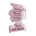 thumbnail image 2 of Decoración de escritorio para la graduación de la promoción de 2026: placa acrílica inspiradora con forma de birrete para regalos de graduación, recuerdo conmemorativo motivador para escritorio, 2 of 6
