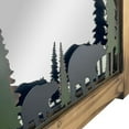 thumbnail image 6 of Zeckos 26 inch Painted Black Bears Wood And Metal Wall Mirror Forest Bathroom Decor, 6 of 8