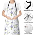 thumbnail image 4 of Kdxio Lavender Flowers Apron with Pockets Adjustable Kitchen Aprons for Men Women Waterproof Aprons for Cooking,Drawing,Crafting, Baking Household Cleaning, 4 of 8