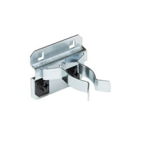 Triton Products® LocHook 1" to 2" Hold Range Zinc Plated Steel Extended Spring Clip for LocBoard, 5pk