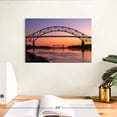 thumbnail image 3 of Elephant Stock Bourne Bridge Sunset Wall Art - Horizontal Canvas Wall Art - Living Room Wall Decor - Architecture Canvas - Gray And Orange Decor - 12" x 8", 3 of 8