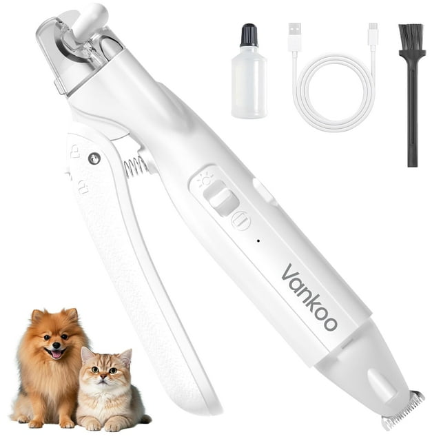 Cortauñas y recortador de uñas para perros 2 en 1 de Vankoo LED IPX7