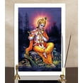thumbnail image 6 of IBA Indianbeautifulart Lord Krishna Picture Frame Religious Poster White Wall Frame Deity Photo Frame Wall Decor&nbsp;For Home/ Office/ Temple-6 x 8 Inches, 6 of 7