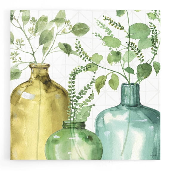 Epic Art 'Mixed Greens LV' by Lisa Audit, Acrylic Glass Wall Art, 12"x12"