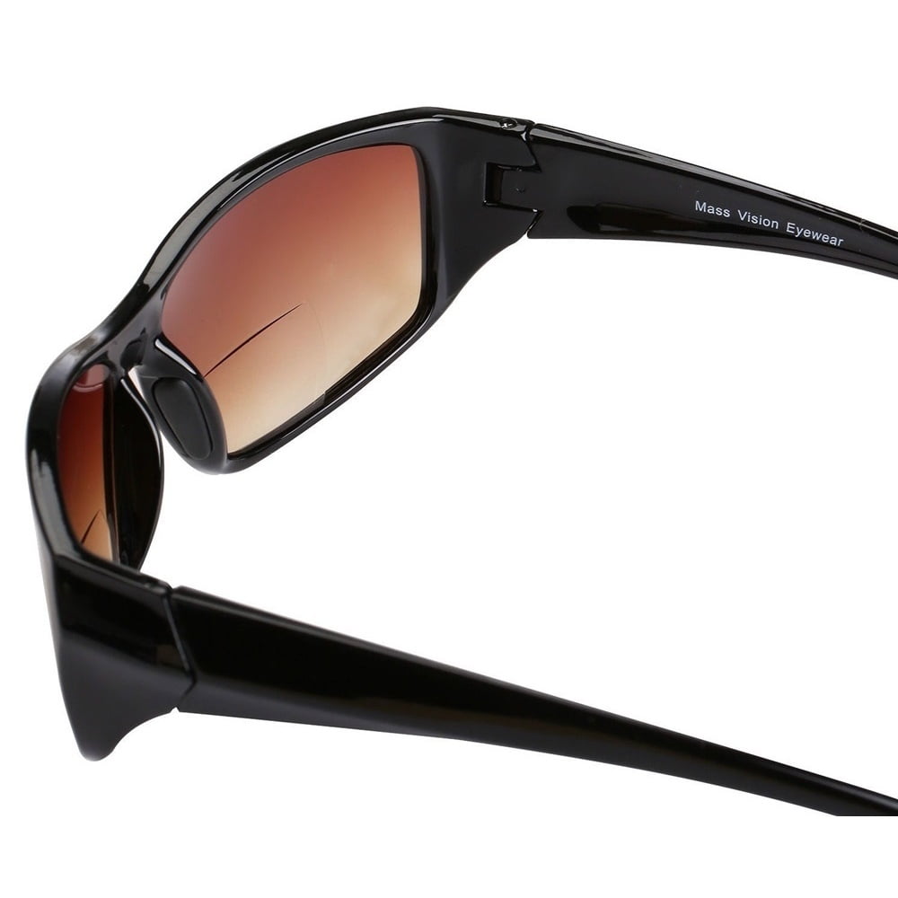 "The Driver" Polarized Bifocal Sunglasses Featuring High Definition - Black - 3.00