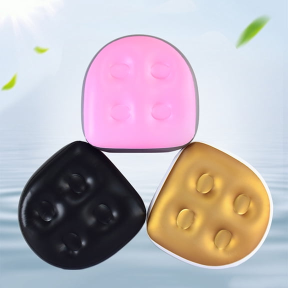 Dengjunhu Spa and Hot Tub Booster Seat Pad with 4 Suction Cup, Back Support Bath Spa Pad Soft Inflatable Massage Cushion, Comfortable Durable Suction Seat for Hot Tub & Spa