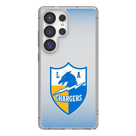 Los Angeles Chargers Linen Logo Galaxy Clear Case