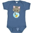 thumbnail image 3 of Inktastic Cute Cat, Little Cat, Kitty, Kitten, Fish Bowl Girls Baby Bodysuit, 3 of 5