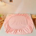 100 Cotton Single Pink Fitted Sheet Dust Protector Cover Universal