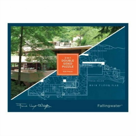 Galison - Frank Lloyd Wright - Fallingwater 2-Sided 500 Piece Jigsaw Puzzle