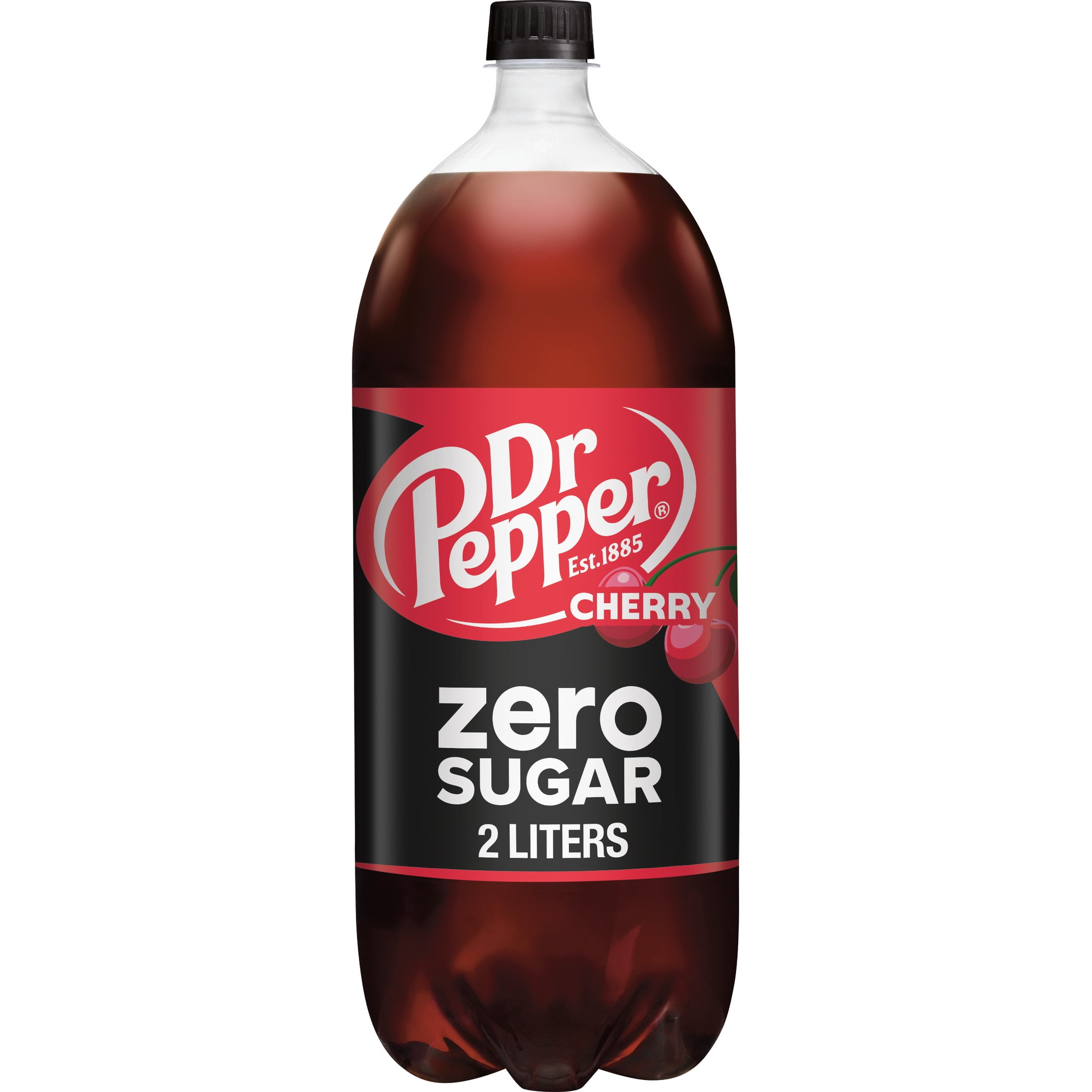 (4 pack) Dr Pepper Zero Sugar Cherry Cola Soda Pop, 2 L, Bottle