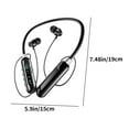 thumbnail image 6 of Outoloxit Wireless Neckband Earbuds Bluetooth 5.3 with Noise Cancellation, Heavy Bass, Digital Display, Magnetic Adsorption, 600mAh Battery, Support TF Card for Sports, Running, Gym, Travel, 6 of 6