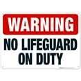 thumbnail image 1 of Ohio Warning No Lifeguard On Duty Sign, Complies With State Of Ohio Pool Safety Code, 10x14 Aluminum, 1 of 1