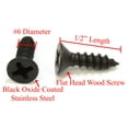 thumbnail image 2 of Bolt Dropper Black Oxide Coated Stainless Screw - Flat Head Phillips Wood Screws - Small Screw Hardware Suitable for Cabinet - Corrosion-Resistant Fasteners (25 Pack of 6 X 1/2), 2 of 6