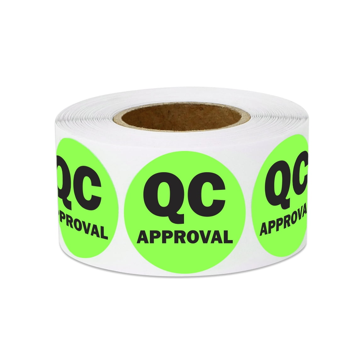 1" Round QC Approval Stickers Labels for Inventory & Quality Control (4