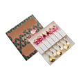 thumbnail image 4 of Cucharas y tenedores con personajes de pan de jengibre, árbol de Navidad, anciano navideño, vajilla decorativa, juego de cubiertos navideños para cafe Caja verde morada, 4 of 8