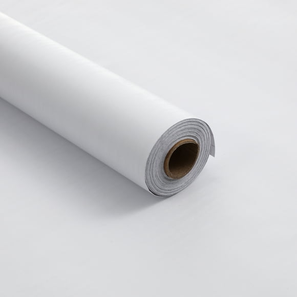 1 Roll Peel and Stick Wallpaper Adhesive Wallpaper Home Dormitory Wall Paper Sticker(White)