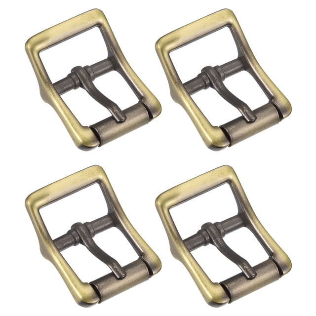 Metal Rodillo Hebilla, 4uds 7/8 Pulgadas Único Diente Cinturón Hebilla Cuadrado Central Barra Hebillas para Cuero Artesanía Accesorios, Bronce
