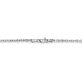 thumbnail image 4 of Real 14kt White Gold 2.2mm Diamond Cut Round Open Link Cable Chain; 24 inch; for Adults and Teens; for Women and Men, 4 of 5