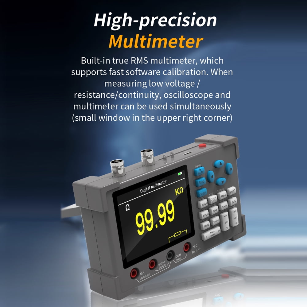 Oscilloscope,Handheld 120mhz 250msa/s Rate Dual Channel Oscillometer With Save Display Oscope Meter 250msa/s Rate Dual Ips Display Oscope Dual Channel Oscillometer 3.2inch Ips Display 3in1