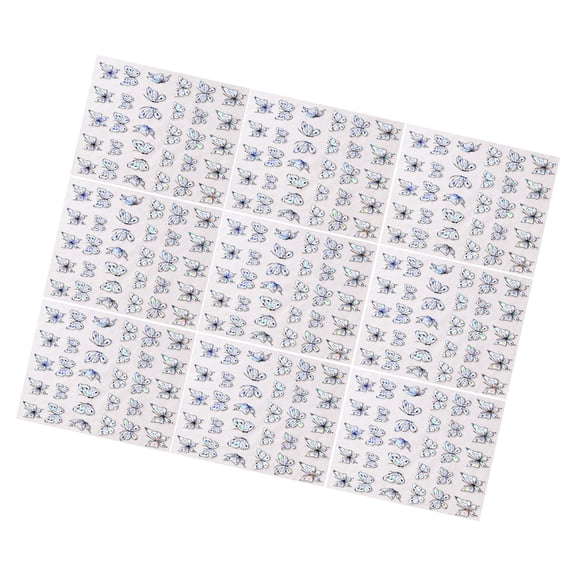 9 Sheets Nails Decals Butterfly Nails Art Stickers Manicure Accessories for Women