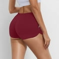 thumbnail image 4 of Wyobums Workout Shorts for Women Casual Running Sweat Shorts Low Rise Mini Shorts with Drawstring Summer Sleepwear Short Burgundy, 4 of 8