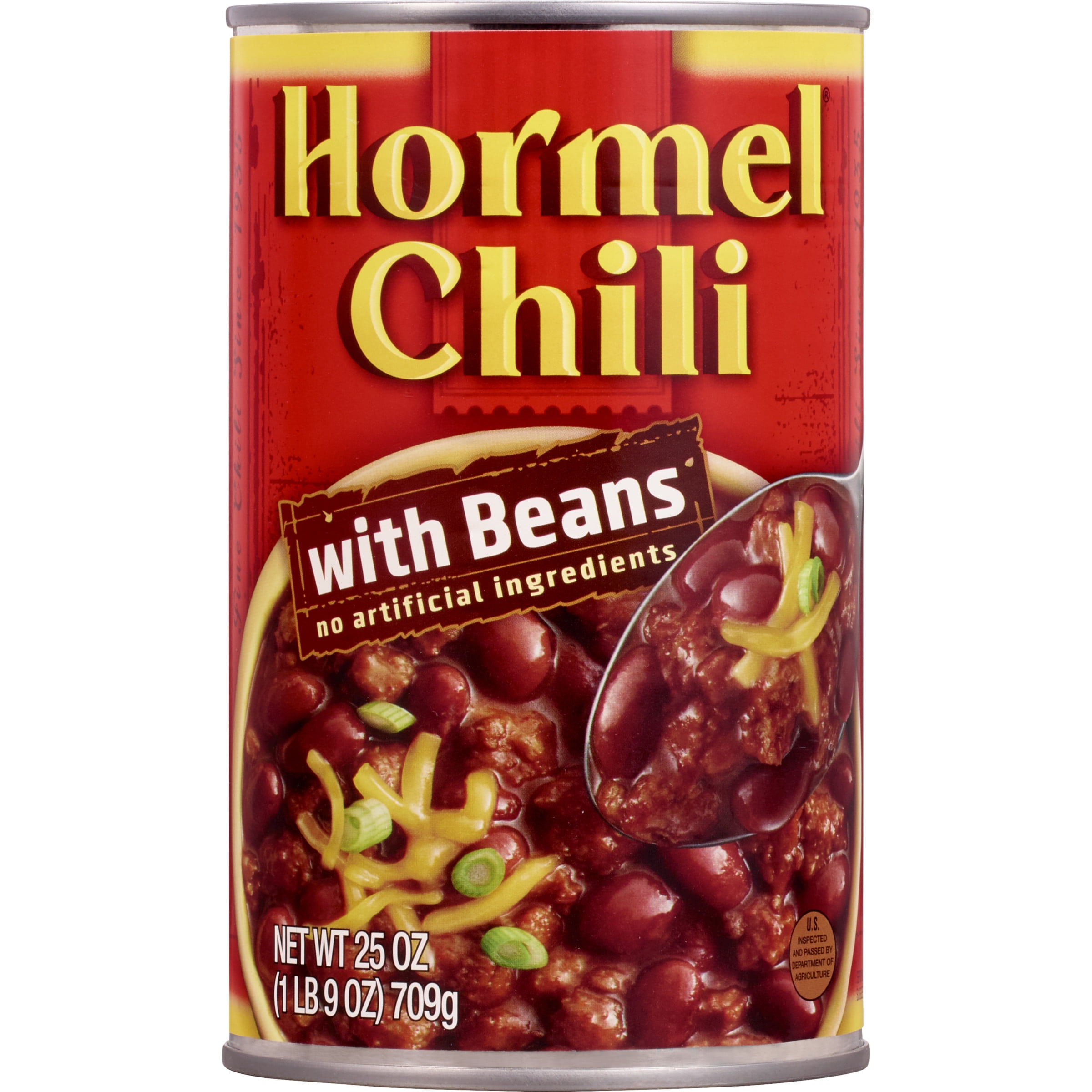 HORMEL Chili with Beans, No Artificial Ingredients, 25 oz Can