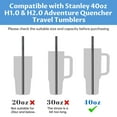 thumbnail image 3 of Tomorotec 8-Pack Stainless Steel Straws Compatible with Stanley Tumbler 40oz, 12" Metal Straws with Brush, Reusable Drinking Straws for Smoothies, Milkshakes, Dishwasher Safe and BPA-Free (Black), 3 of 8