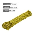 thumbnail image 2 of Uxcell 1Pc Polypropylene Rope Diamond Braid Nylon Cord High Strength 1/4" x 98ft Yellow, Black, 2 of 6