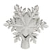 thumbnail image 1 of Adorno para árbol de Navidad ANGGREK copo de nieve Plateado 6 modos, 1 of 7