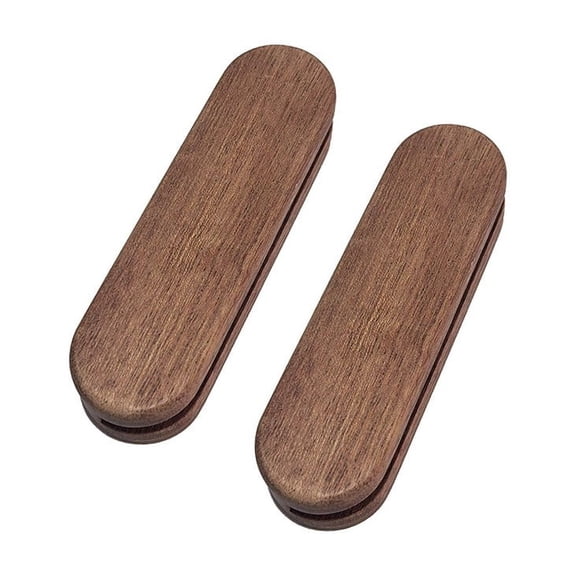 2pcs Cast Iron Pan Handle Covers Wood Handle Grips Detachable for Grilling Camping Cooking Safety