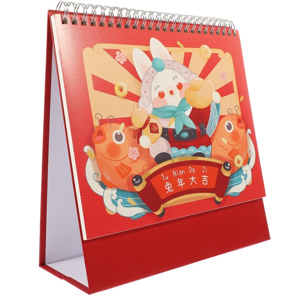 EeaseMX Calendario de horario de pie, calendario invertido, calendario de sobremesa para decoración, calendario mensual