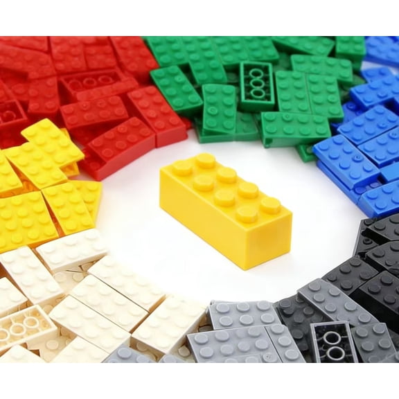 2x4 Bricks 320 Pieces Multicolored Basic Parts Building kit Creative Play Set Blocks Toy Accessories Compatible with 3001 Major Brands (8 Mixed Color)